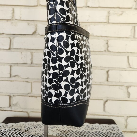 Coach Chelsea Heritage Stripe Signature Handbag Tote Purse - Picture 4 of 14